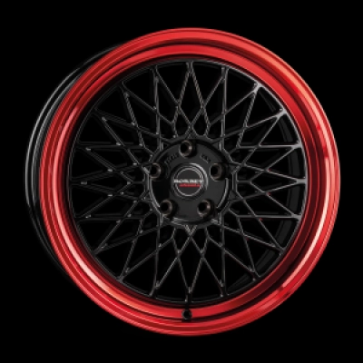 Borbet Borbet B 7x17 4x100 ML 64 black rim red