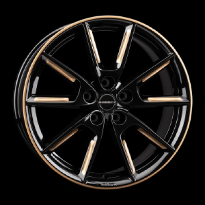 Borbet Borbet LX18 8x18 5x114,3 ML 72,5 black glossy gold spoke 