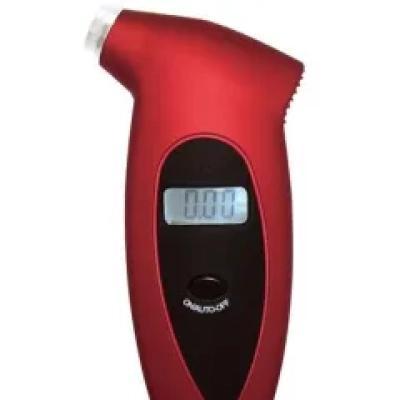 TipTop Luftdruckprüfer digital 0-10 bar, Farbe: Rot