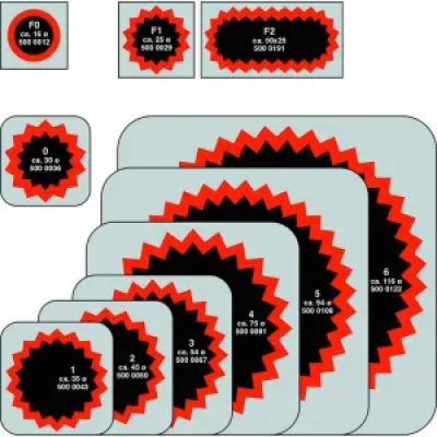 TipTop Schlauchflicken F 0 Ø 16 mm Rotrand VPE/100 Stück Empfohl