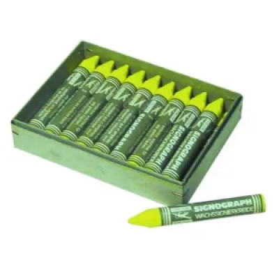 TipTop Wachs Signierkreide, Gelb, Ø 10 mm, VPE1/20 Stück